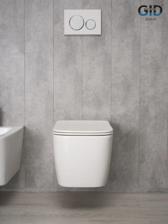 Подвесной унитаз безободковый GID Tr2140 62254Y с сиденьем фото