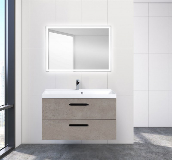 Тумба под раковину Belbagno Aurora AURORA-900-2C-SO-CP Cemento Pallido фото