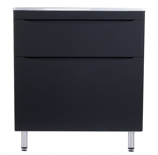 Тумба под раковину Style Line Бергамо мини 90 СС-00002363 черная матовая фото