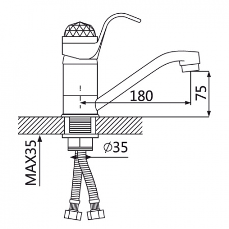 Смеситель для раковины Oute T43 T4303DB фото