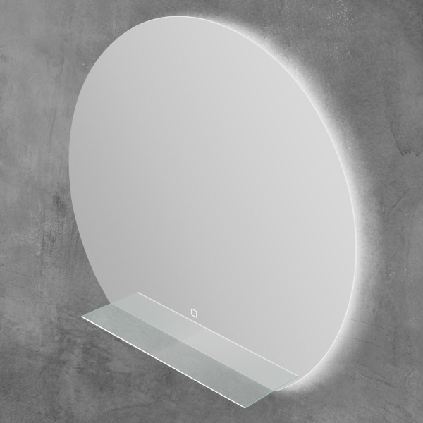 Зеркало с полочкой, подсветкой и сенсорным выключателем BelBagno SPC-RNG-900-LED-TCH-MENS 80x90 фото