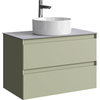 Тумба под накладную раковину Aqwella Geometria 80 GE01082SH зеленый шалфей фото