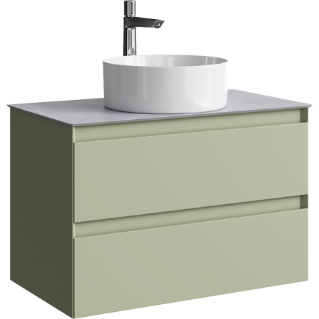 Тумба под накладную раковину Aqwella Geometria 80 GE01082SH зеленый шалфей фото