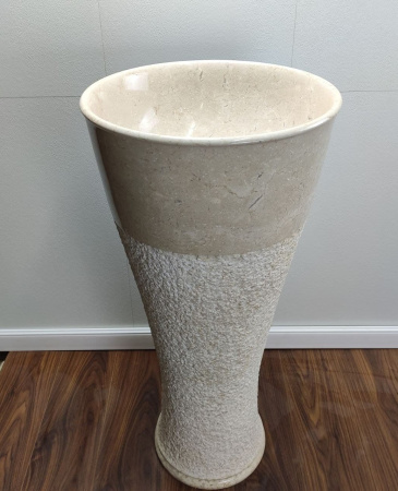Раковина напольная из мрамора Pedestal Cream/Cream MN-0402 фото
