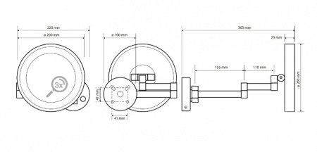 Зеркало косметическое для ванной Bemeta 116101142 фото