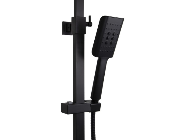 Душевая система (стойка) с термостатом Kaiser Quadris 25182-2 черная матовая фото
