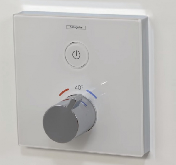 Термостат с запорным вентилем Hansgrohe ShowerSelect 15737400 белый фото