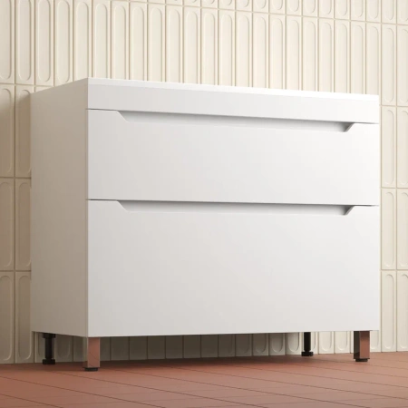 Тумба напольная Style Line Остин 100 ЛС-00002399 белая фото