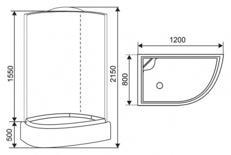 Душевая кабина Arcus AS-109 80x120 L фото