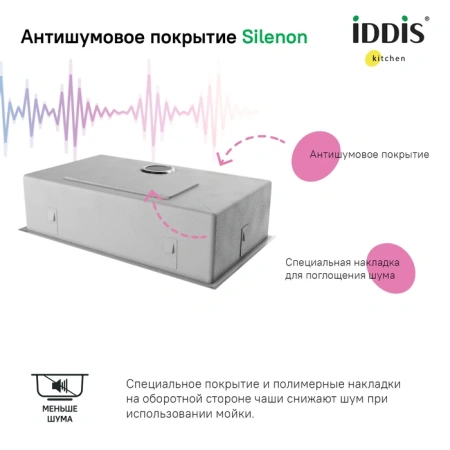 Мойка для кухни из нержавеющей стали Iddis Edifice EDI74S0i77 74x44 фото