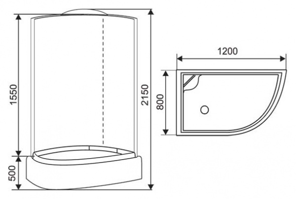 Душевая кабина Arcus AS-109 80x120 L фото