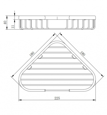 Полка-корзина Omnires Uni UN3601CR хром фото