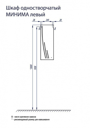Подвесной шкаф Акватон Минима 1A001803MN01R фото