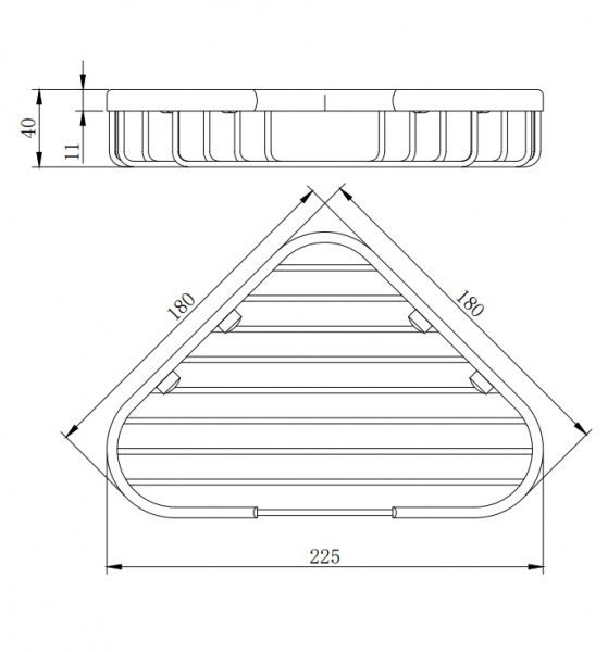 Полка-корзина Omnires Uni UN3601CR хром фото