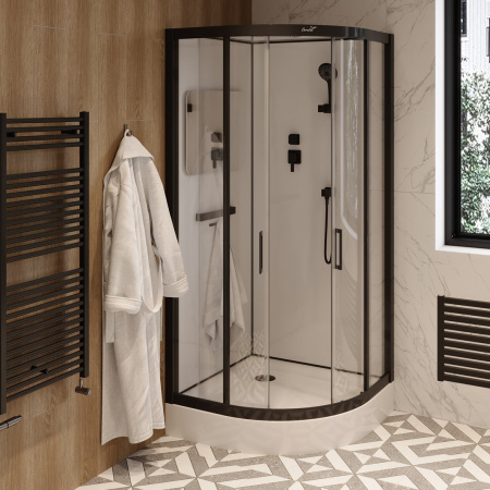 Душевая кабина Cerutti SPA Viva VIVA101B 100x100 черная фото