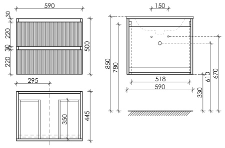Тумба под раковину Sancos Snob R SNR60CE Beige Soft фото