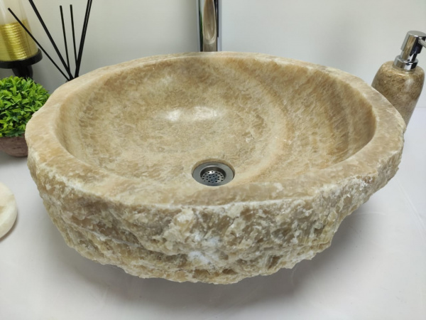 Накладная раковина из оникса Indo Erozy Sunset EO-00435 фото