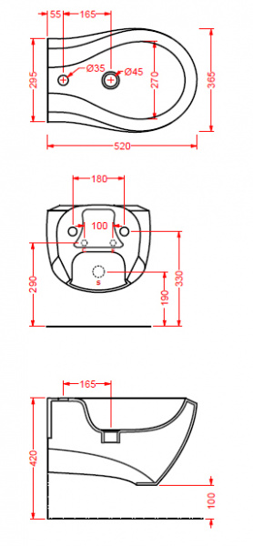Биде подвесное Artceram Blend BLB001 01 00/ L3120 bi*1 фото