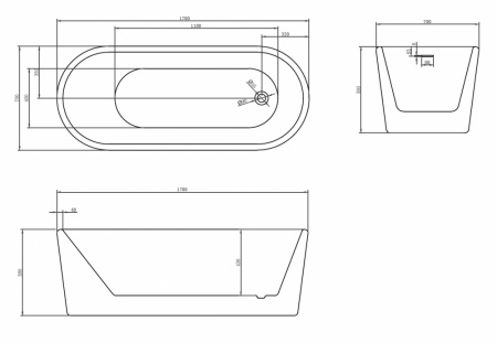 Ванна акриловая Abber AB9272-1.7 170x70 фото