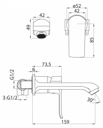 Смеситель для раковины BelBagno Disco DIS-BCM-CRM фото