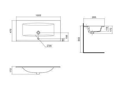 Раковина Акватон Santek Элина 100 1WH501627 фото