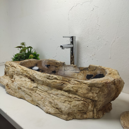 Накладная раковина из окаменелого дерева Fossil Basin OD-01333 (87*44*17) фото