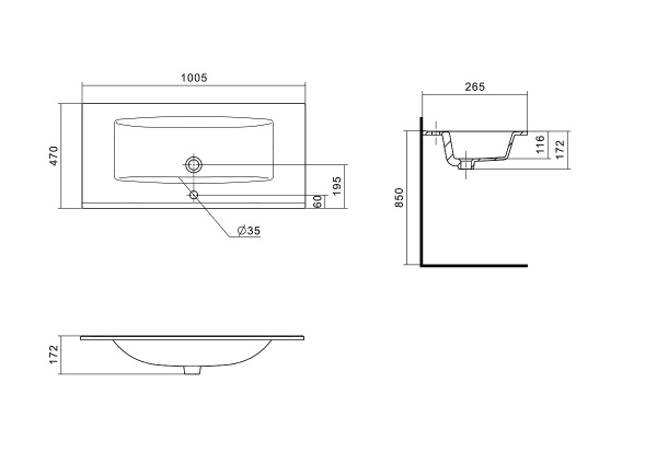 Раковина Акватон Santek Элина 100 1WH501627 фото