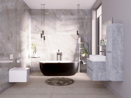 Акриловая ванна Grossman GR-2501MB 170x80 черная матовая фото