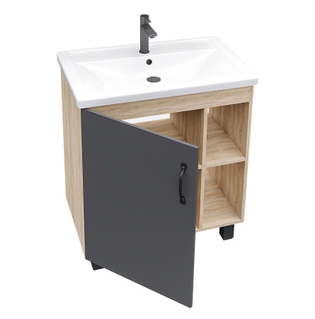 Тумба под раковину Grossman Флай 70 107002 серая фото