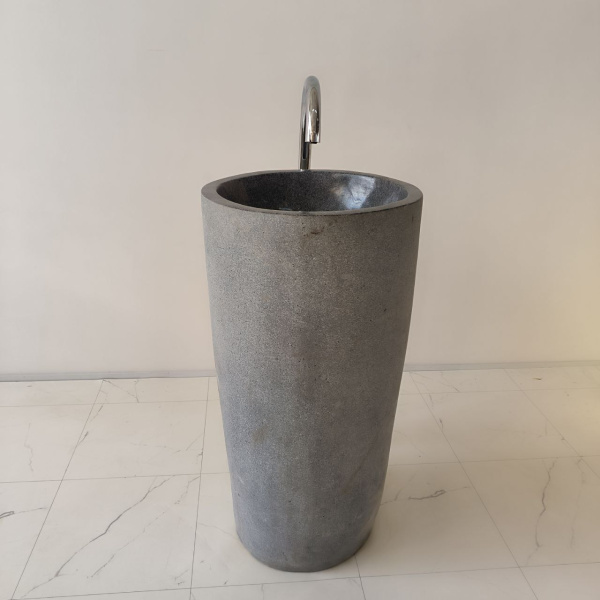 Напольная раковина из речного камня Indo RN-04176 46x46 фото