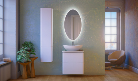 Тумба под раковину Raval Moon 60 Moo.01.60/P/W (Mono.01.60/P/W/RL) фото