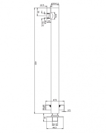 Держатель для верхнего душа Omnires RA02XCR фото
