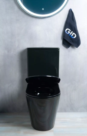 Унитаз напольный с бачком Gid Tr2179BL черный глянец фото