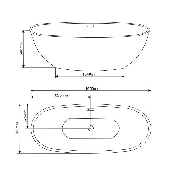 Ванна акриловая Vincea VBT-509 165x75 фото