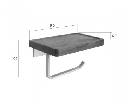 Держатель для туалетной бумаги с полочкой Bronze de Luxe Forest 10705C хром матовый фото