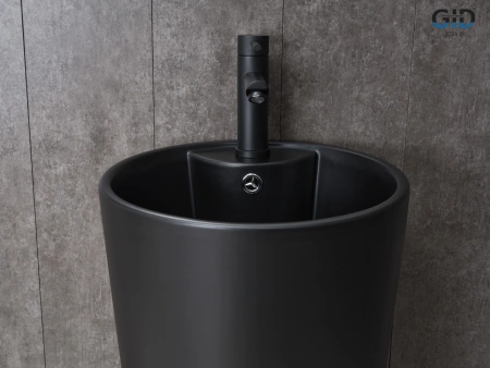 Напольная раковина GID Nb131bm 81120 40x40 черная матовая фото