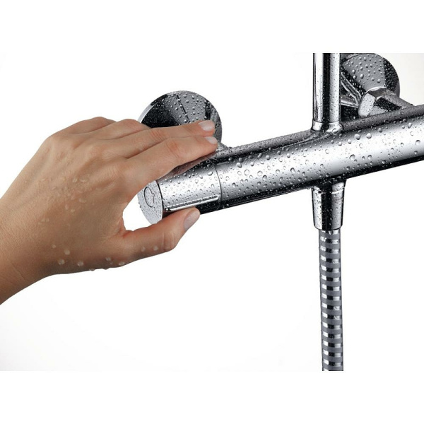 Душевая система (стойка) с термостатом Hansgrohe Vernis Blend Showerpipe 200 1jet 26276000 хром фото