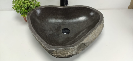 Накладная раковина из речного камня RS0792 (57*45*15) фото