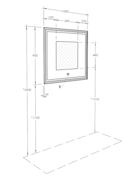 Зеркало с подсветкой и подогревом Акватон Уэльс 100 1A208002WA010 90x100 фото