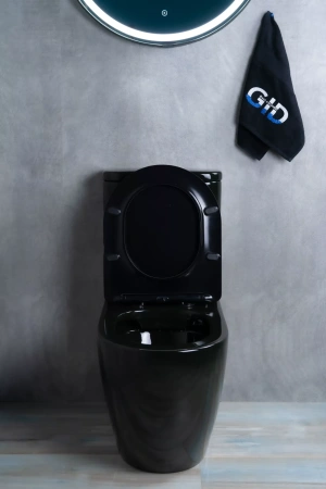 Унитаз напольный с бачком Gid Tr2177BL черный глянец фото