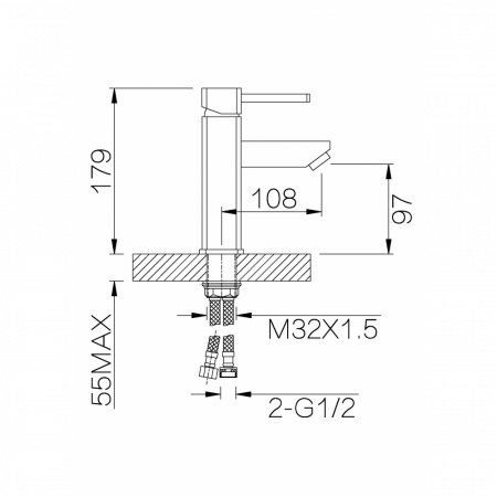 Смеситель для раковины Ganzer Rupert GZ 05011 фото