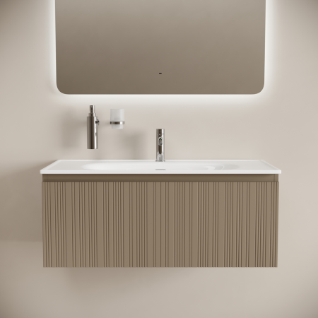 Тумба под раковину Sancos Code CD100GB серо- бежевая фото