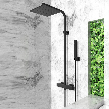 Душевая система Paini Dax-R 84PZ689TH Черная матовая фото