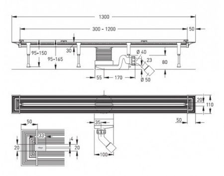 Душевой лоток Viega Advantix Vario Set 704353 хром матовый фото