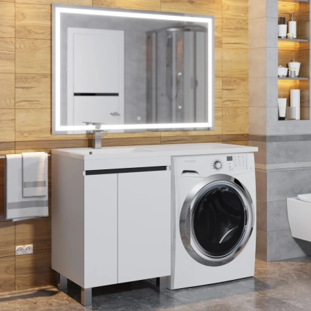 Тумба под стиральную машину Uperwood Magenta 5930205166 белая/графит фото