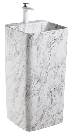 Напольная раковина SantiLine SL-4005MM 42x41 под мрамор фото