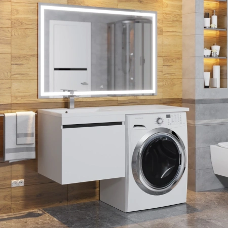 Тумба под стиральную машину Uperwood Magenta 5930205163 белая/графит фото