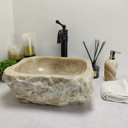 Накладная раковина из оникса Erozy Sunset EO-00469 (41*35*15см) фото