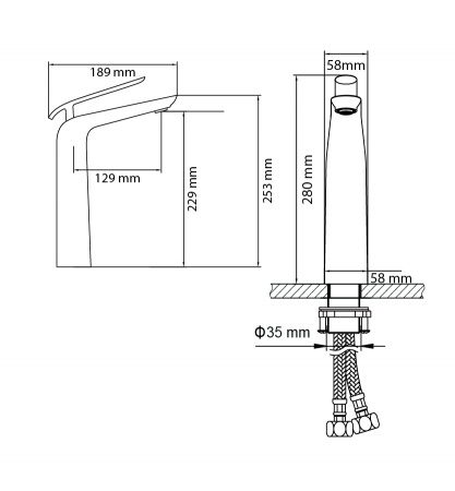 Высокий смеситель для раковины Timo Olivia 3211/03F фото