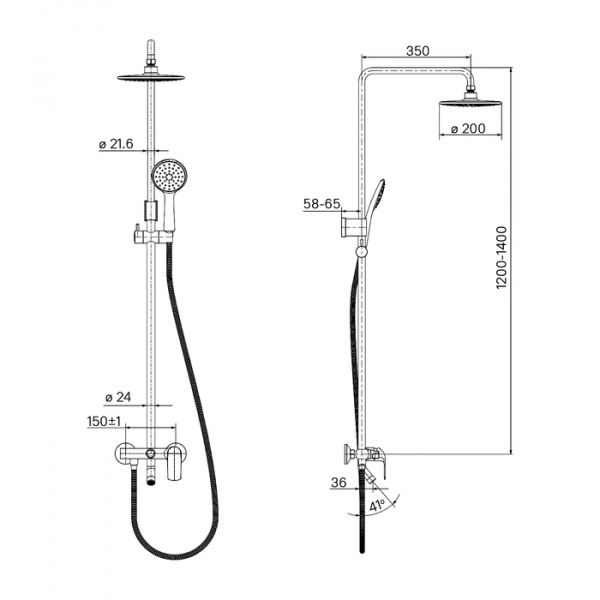 Душевая система (стойка) Iddis Chip CHISB1Fi06 фото